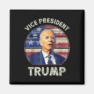 Vice President Trump Amerikaanse vlag Biden 2024 V Magneet