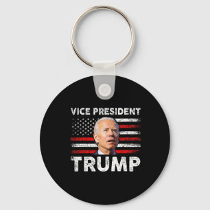 Vice President Trump Amerikaanse vlag Biden 2024 V Sleutelhanger