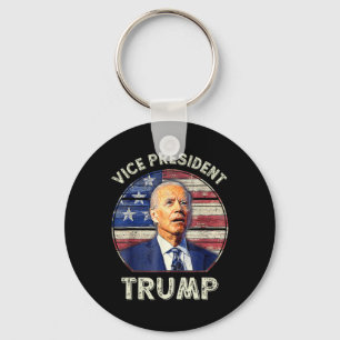 Vice President Trump Amerikaanse vlag Biden 2024 V Sleutelhanger