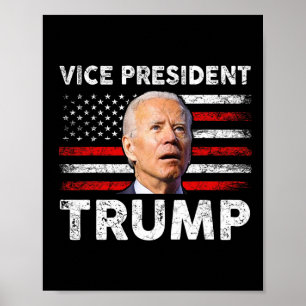 Vice President Trump Vs Vlag Biden 2024 Verkiezing Poster