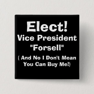Vice President Vierkante Button 5,1 Cm