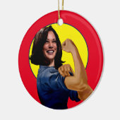 VicePresident Kamala Harris als Rosie Keramisch Ornament (Links)