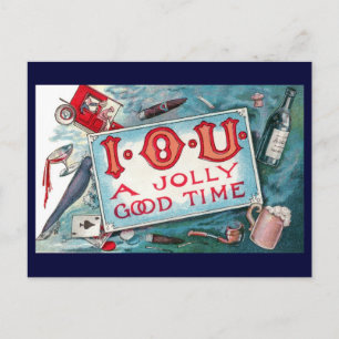  Vices Party, gokken Drink roken Briefkaart