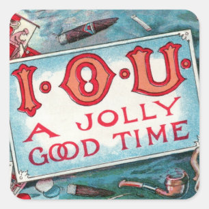 Vices Party, gokken Drink roken Vierkante Sticker