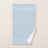Vichy bleu clair blanc campagne (Serviette à main)