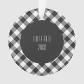 Vichy Buffalo Blanc et Noir Plaid Highland (devant)