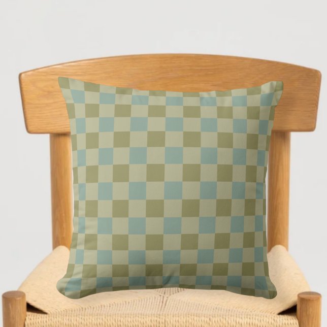 Vichy checked green sand cushions kussen (Creator heeft geüpload)