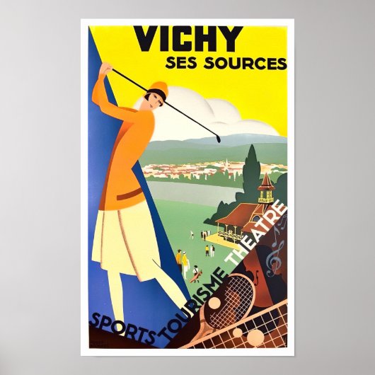 Vichy France vintage Poster (Voorkant)