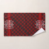 Vichy Noël joyeux flocon de neige  (Serviette à main)
