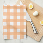 Vichy Orange clair Theedoek (Quarter Fold)