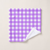 Vichy violet vif (Gant de toilette)