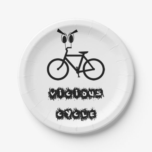 vicieuze cirkel papieren bordje (Voorkant)