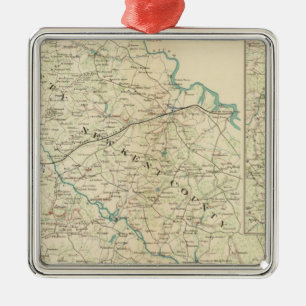 Vicinity Richmond, Va, Peninsula Metalen Ornament