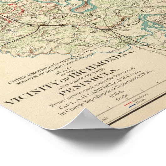 Vicinity Richmond, Va, Peninsula Poster (Hoek)