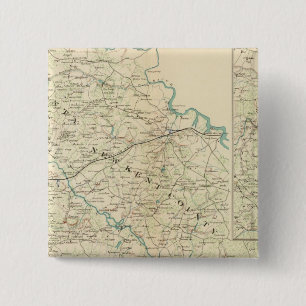 Vicinity Richmond, Va, Peninsula Vierkante Button 5,1 Cm