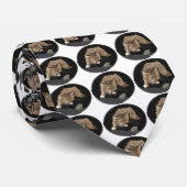 Vicious Tiger Kat Stalks a Mouse Stropdas (Opgerold)