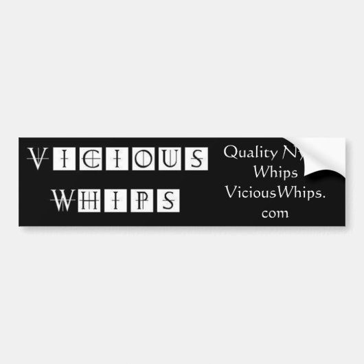 Vicious Whips Bumpersticker (Voorkant)