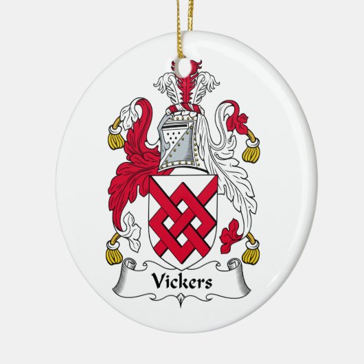 Vickers Family Crest Keramisch Ornament (Links)