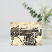 Vickers Pistool Vintage Briefkaart (Staand voorkant)
