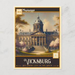 Vicksburg, Mississippi Antiek Briefkaart