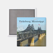 Vicksburg Mississippi River Bridge Magneet (Voorkant / Achterkant)
