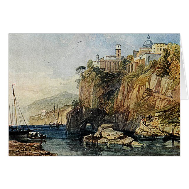 Vico, Baie de Naples - Carte de peinture aquarelle (Devant horizontal)