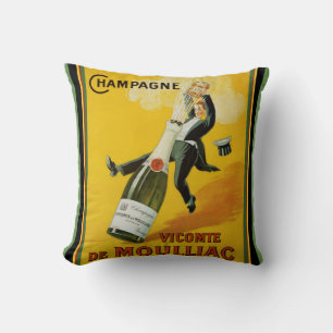 Vicomte de Moulliac Champagne Pillow Kussen