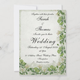 Vicorian Meadow Huwelijksuitnodiging Kaart