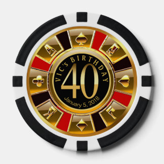 Vic's 40e dag pokerchips