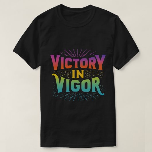 Victoire en tshirt coloré vigoureux (Design devant)