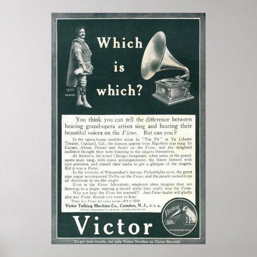  Victor AD vanaf 1908 Poster (Voorkant)