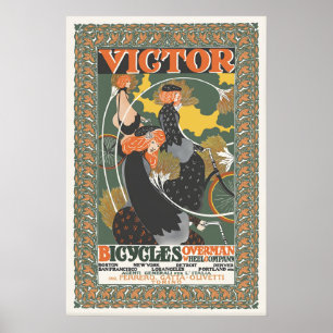 Victor Fietsen Vintage Reclameposter Fijn Poster