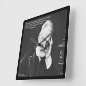 Victor Hugo & Happiness Quote Square Wall Clock Vierkante Klok (Hoek)