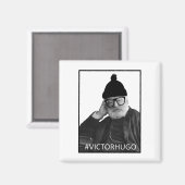 Victor Hugo Hipster Magnet Magneet (Voorkant / Achterkant)