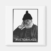 Victor Hugo Hipster Magnet Magneet (Voorkant)