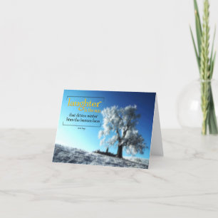 Victor Hugo Inspirerend citaat "Lachen" Bedankkaart