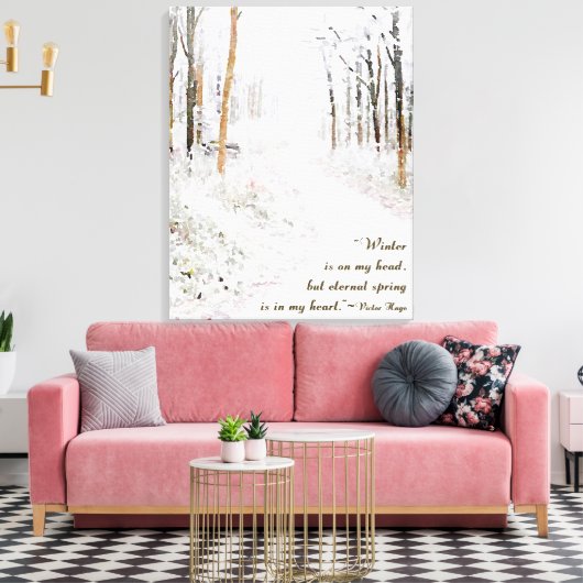 Victor Hugo over de winter Canvas Afdruk (Insitu (Woonkamer))