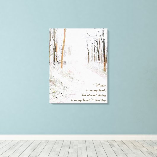 Victor Hugo over de winter Canvas Afdruk (Insitu (Houten vloer))