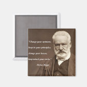 Victor Hugo Quote Magnet Magneet (Voorkant / Achterkant)