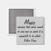 Victor Hugo Quote Muziek drukt uit Magneet (Voorkant / Achterkant)