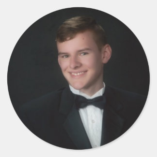 Victor Jones Senior Portret voor 2015 Ronde Sticker