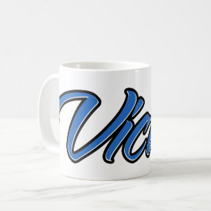 Victor Prénom Blue Tasse Café