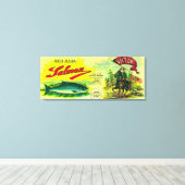 Victor Salmon can LabelYes Bay, AK Canvas Afdruk (Insitu (Houten vloer))