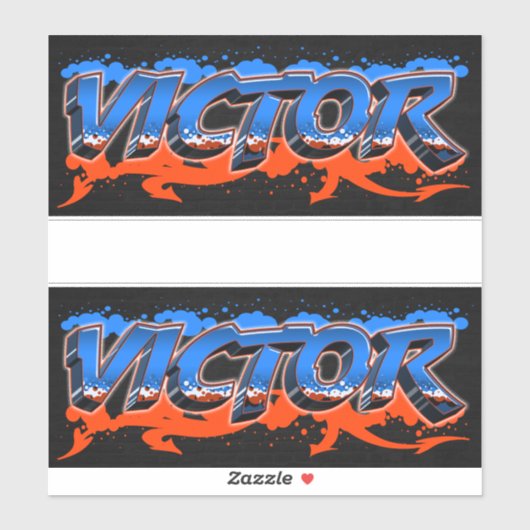 Victor Vorname Name Graffiti Aufkleber Sticker (Vel)