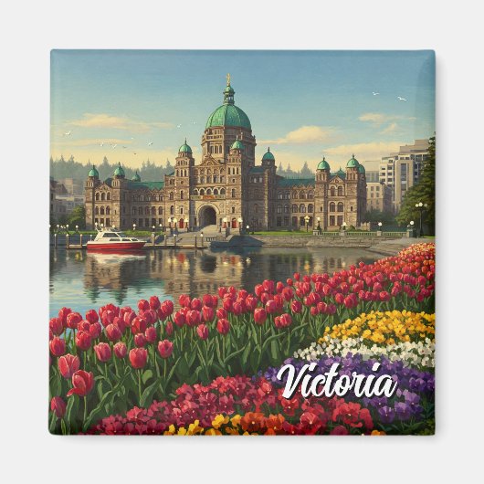 Victoria British Columbia Canada Reizen Magneet (Voorkant)