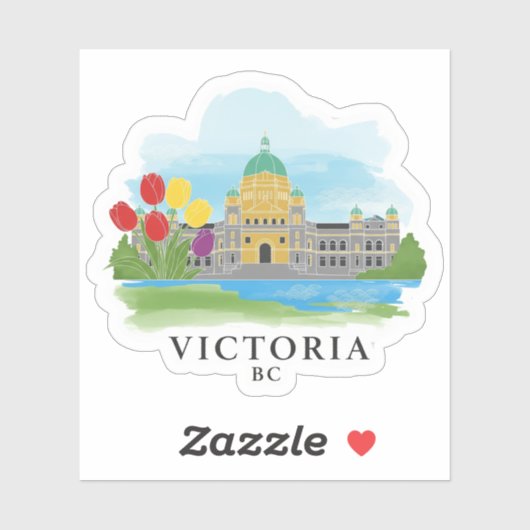  Victoria British Columbia Reizen Sticker (Vel)