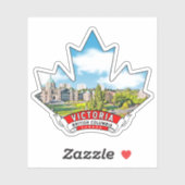 Victoria, Brits-Columbia Canada Maple Leaf Sticker (Vel)