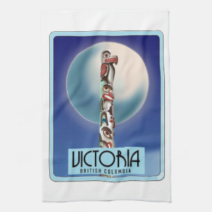 Victoria Brits-Columbia totempaal. Theedoek