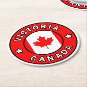 Victoria Canada Ronde Kartonnen Onderzetter (Gebogen)