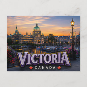 Victoria Canada Vancouver Eiland Stad Tuin Reizen Briefkaart